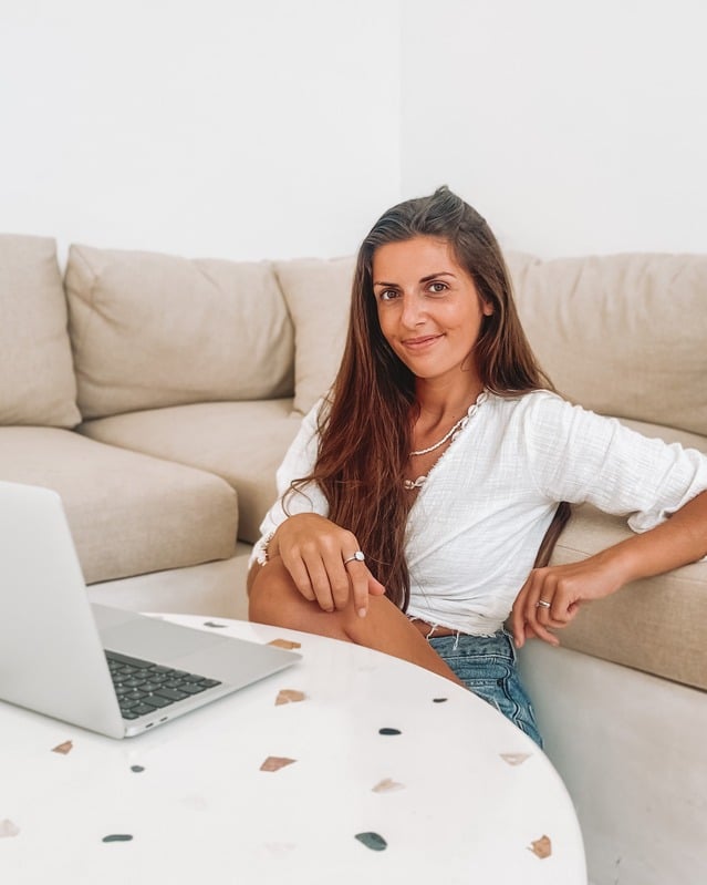 Valerie at her desk
